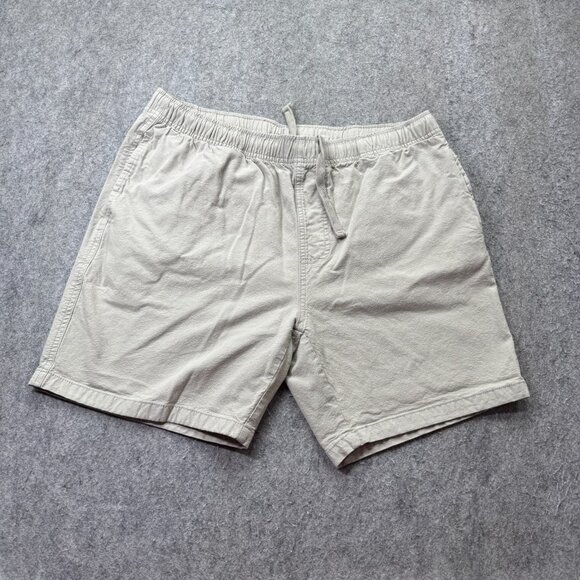 Free Fly Apparel Shorts Men L Beige Elastic Drawstring Stretch 6.5" Canvas - Picture 1 of 16